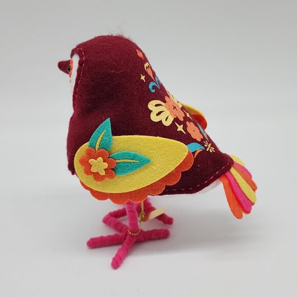 Handmade Colorful Felt Bird With Embroidered Details & Felt Flowers Target 2023 - Picture 7 of 9